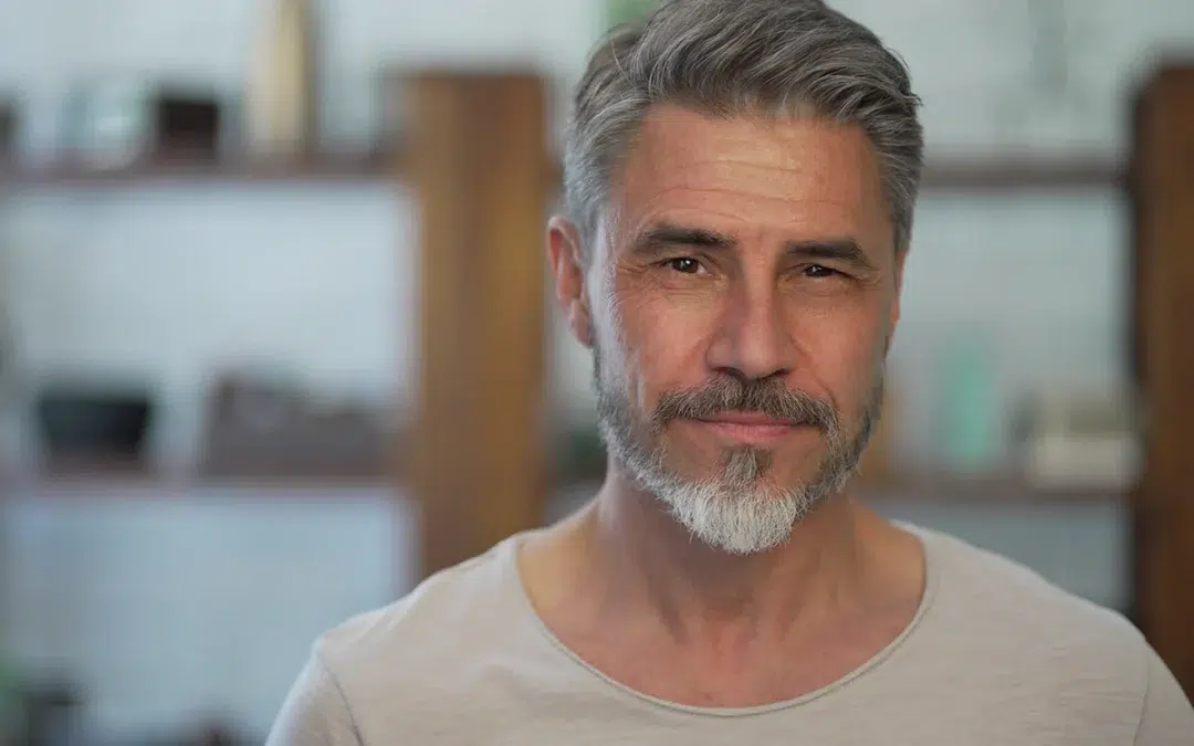 middle aged man with grey hair
